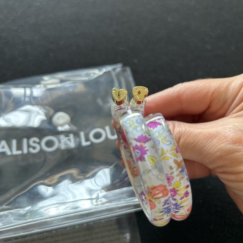 LoveShackFancy, ALISON LOU Jelly Hoops Earrings, Brand New - Picture 2 of 7